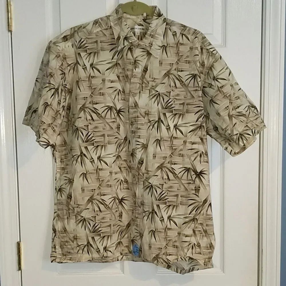 Pierre Cardin bamboo print shirt Sz L